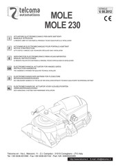 Telcoma Automations MOLE 230 Notice D'instruction