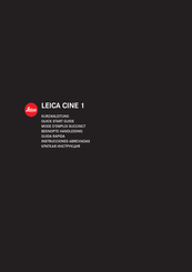 Leica CINE 1 Mode D'emploi