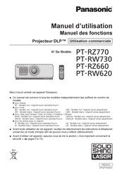 Panasonic PT-RW620 Manuel D'utilisation