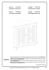 Walker Edison AF32FWCR Instructions De Montage