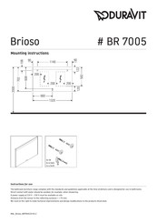 DURAVIT Brioso BR 7005 Instructions De Montage