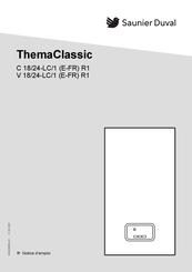 Saunier Duval ThemaClassic V 18/24-LC/1 E-FR R1 Notice D'emploi