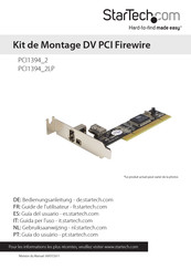 StarTech PCI1394 2LP Guide De L'utilisateur