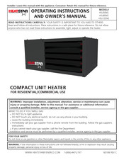 HeatStar HSU125NG Instructions D'utilisation Et Manuel Du Propriétaire