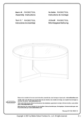 Walker Edison RHO83CTSGL Instructions De Montage