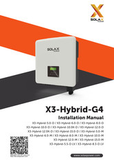SolaX Power X3-Hybrid-12.0-D Manuel D'installation