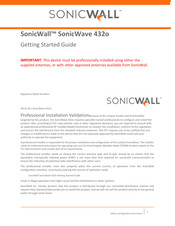 SonicWALL SonicWave 432o Guide De Démarrage