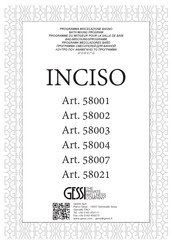 Gessi INCISO 58004 Manuel D'installation