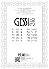 Gessi 316 54015 Manuel D'installation