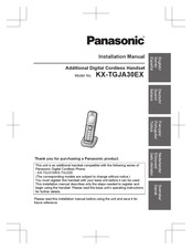 Panasonic KX-TGJA30EX Manuel D'installation