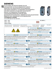 Siemens 3VA9112-0SG20 Notice D'utilisation