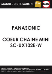Panasonic SC-UX100 Mode D'emploi