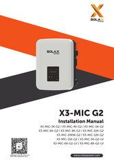 SolaX Power X3-MIC-6K-G2-LV Manuel D'installation