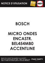 Bosch BEL454M 0 Série Manuel D'utilisation Et Notice D'installation