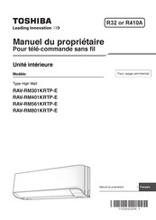 Toshiba RAV-RM301KRTP-E Manuel Du Propriétaire