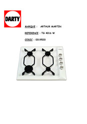 ARTHUR MARTIN TG 4016 W Mode D'emploi