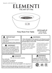 ELEMENTI Fiery OFG147LP Manuel Du Propriétaire
