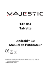 Majestic TAB 814 Manuel De L'utilisateur