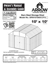 Arrow Storage Products Barn BRN101060CCFG Manuel Du Propriétaire Et Guide D'assemblage