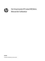 HP Latex 630 Serie Manuel De L'utilisateur