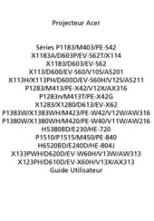 Acer X113PH Serie Guide Utilisateur