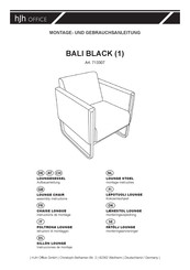 hjh OFFICE BALI BLACK 713307 Instructions De Montage