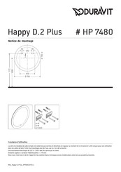 DURAVIT Happy D.2 Plus HP 7480 Notice De Montage