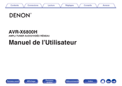 Denon AVR-X6800H Manuel De L'utilisateur