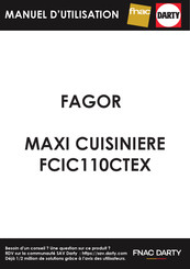 Fagor FCIC110CTEX Notice D'utilisation