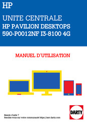 HP PAVILION 590-P0012NF I3-8100 Manuel De L'utilisateur