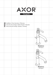 Hansgrohe AXOR Montreux 165151 Serie Instructions De Montage / Mode D'emploi / Garantie