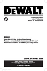 DeWalt DCH263 Guide D'utilisation
