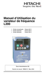 Hitachi L200 Manuel D'utilisation