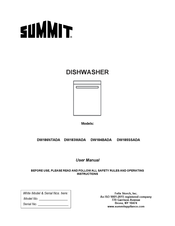 Summit DW185SSADA Mode D'emploi