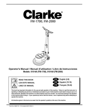 Clarke FM-1700 Manuel D'utilisation