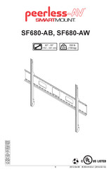 peerless-AV Smartmount SF680-AB Instructions D'installation