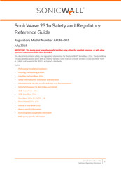 SonicWALL APL46-0D1 Instructions Pour L'installation Et Le Fonctionnement