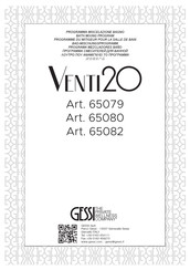 Gessi Venti20 65082 Instructions De Montage