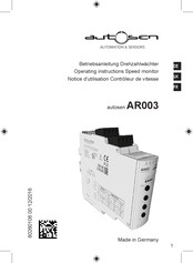 Autosen AR003 Notice D'utilisation