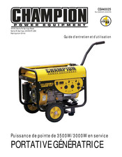 Champion Power Equipment CSA40025 Guide D'entretien Et D'utilisation