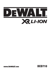 DeWalt XR DCD710 Traduction De La Notice D'instructions Originale