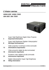 Digital Projection XGA 600 Mode D'emploi
