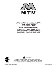 Mi-T-M GEN-5000-0MS0 Manuel De L'opérateur