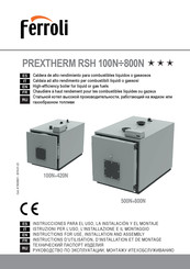 Ferroli PREXTHERM RSH 250N Instructions D'utilisation, D'installation Et De Montage