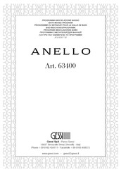 Gessi Anello 63400 Instructions D'installation