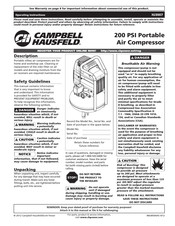 Campbell Hausfeld HJ3007 Mode D'emploi