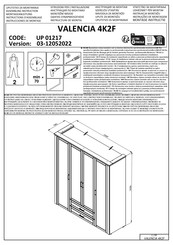 trendteam VALENCIA 4K2F UP 01217 Instructions D'assemblage