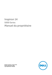 Dell Inspiron 14 5442 Manuel Du Propriétaire