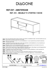 Diagone AMSTERDAM E57 016 Instructions De Montage