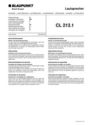 Blaupunkt CL 213.1 Instructions De Montage